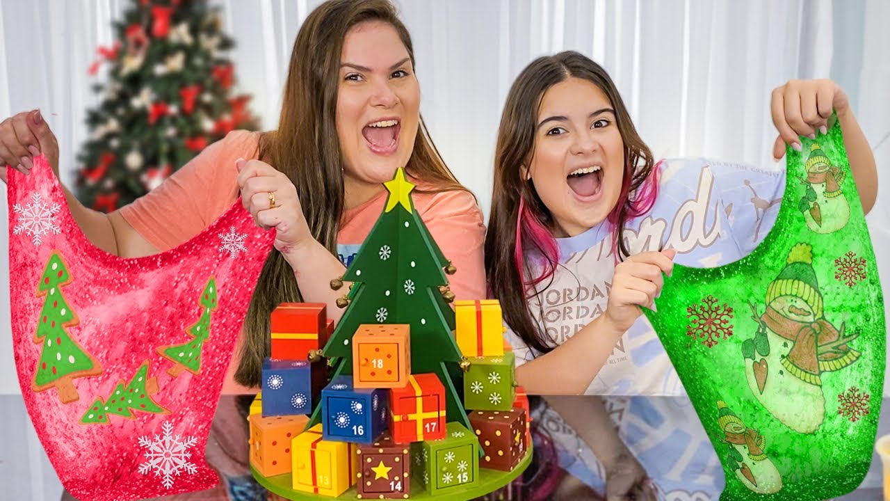 24 PRESENTES PARA FAZER UMA SLIME DE NATAL!!!