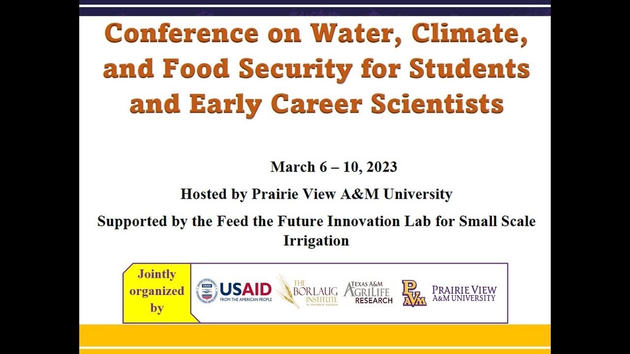 Emerging Research Challenges in International Agricultural Development: Conference & Training