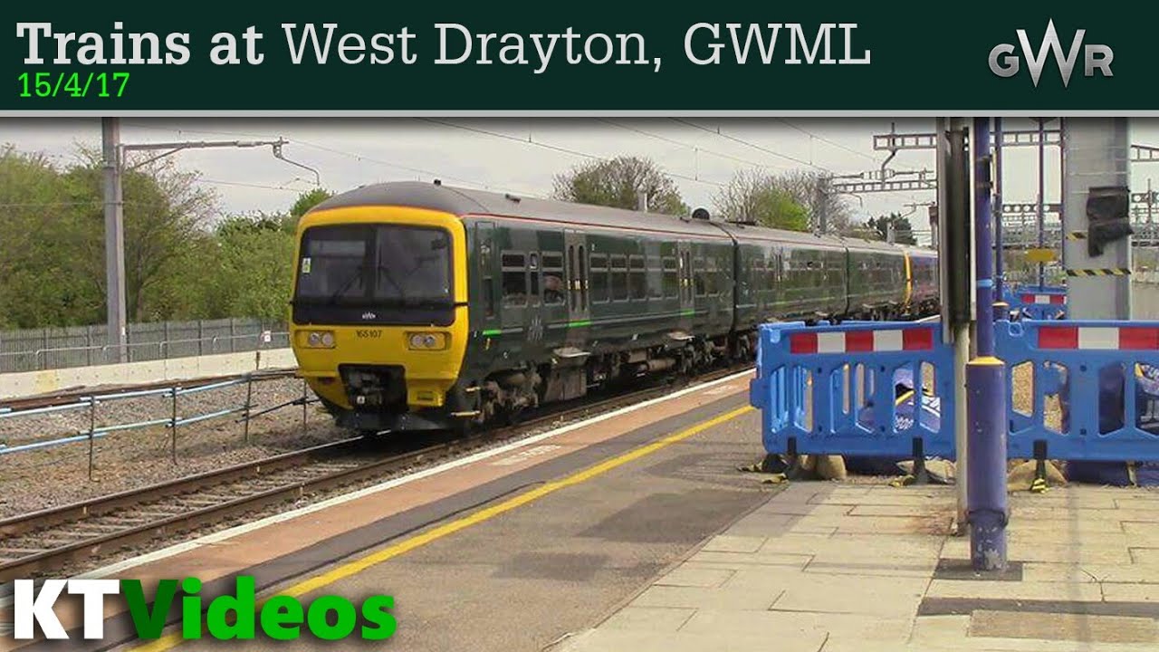 Trains at West Drayton, GWML - 15/4/17