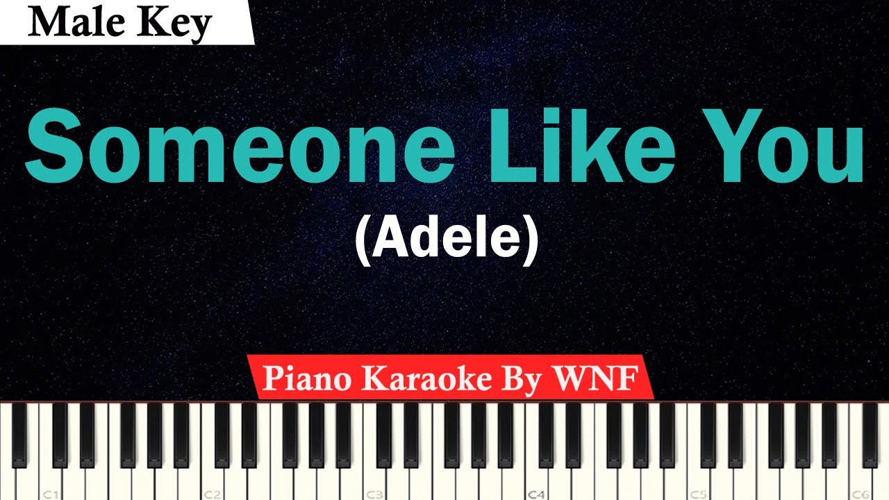 Adele - Someone Like You Karaoke Piano MALE KEY