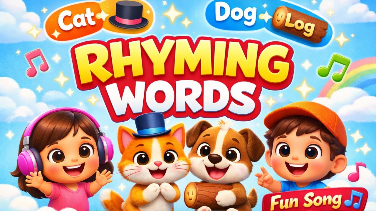 Rhyming Words Song for Kids | Learn Rhymes with Fun & Music 🎵