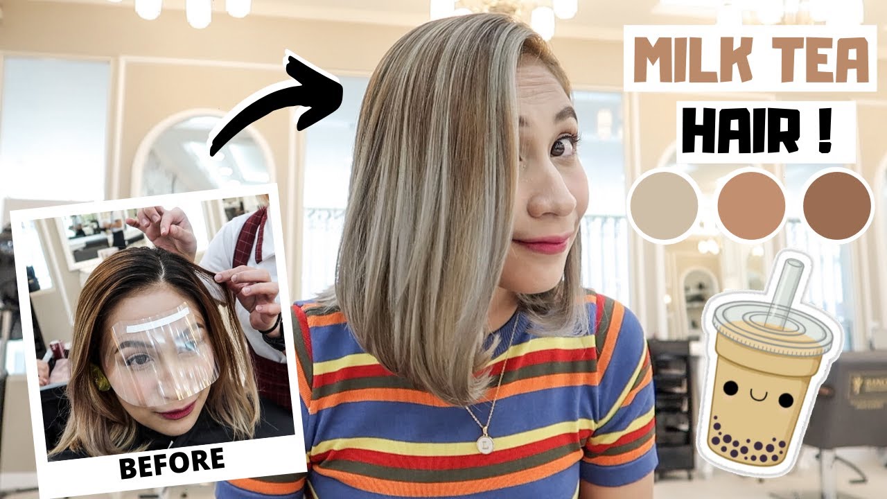 MILK TEA HAIR COLOR TRANSFORMATION | BANGS PRIME SALON | Lolly Isabel