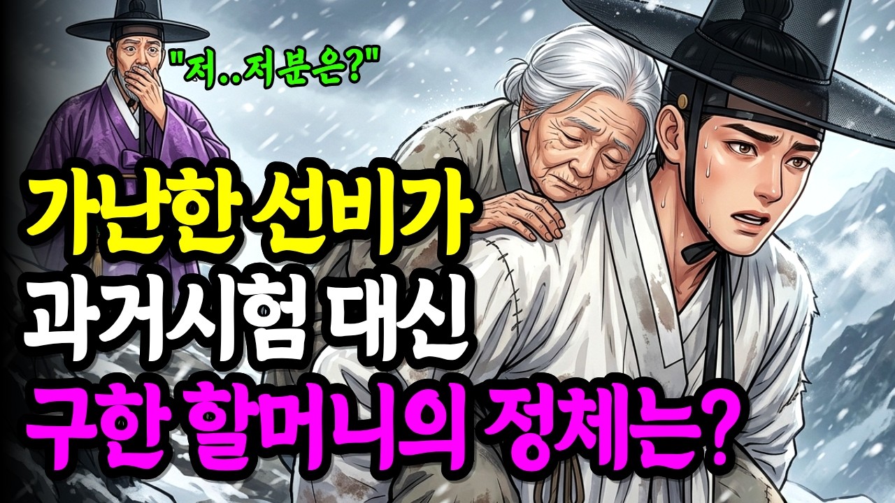 [야담] 산에서 얼어 죽어가던 할머니를 구한 가난한 선비, 과거시험에 낙방하지만 인생역전한다. 과연 할머니의 정체는?ㅣ옛날이야기ㅣ오디오북ㅣ수면동화