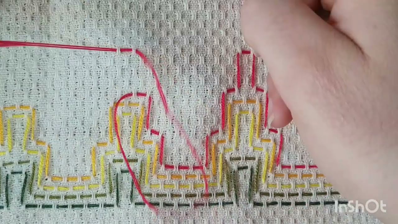 Swedish Weaving (Huck Weaving) for Beginners/ (Vagonite Embroidery)- pattern 1