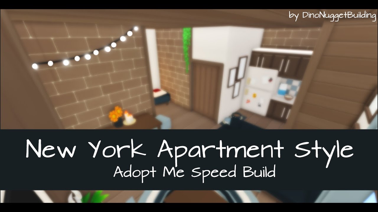 New York Apartment Tiny house // Adopt me speed build // DinoNuggetBuilding
