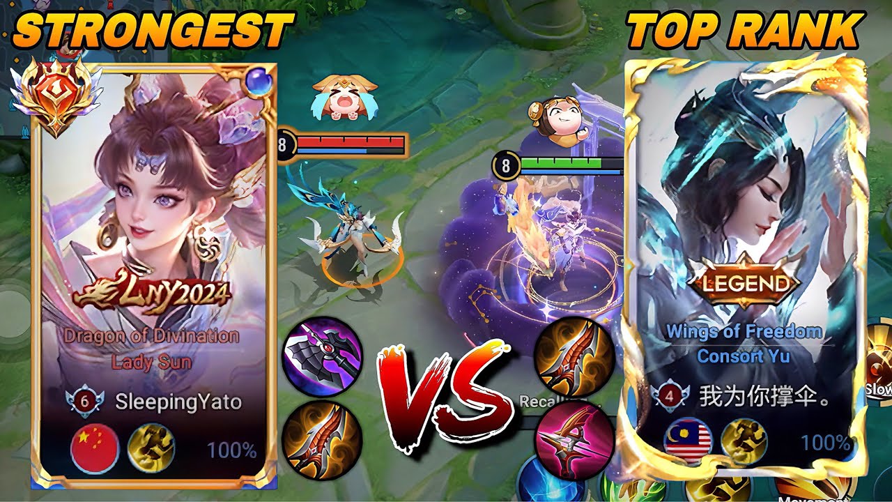 TOP ASIA LADY SUN VS TOP ASIA CONSORT YU WHO WILL WIN? LADY SUN BEST BUILD & ARCANA FOR SOLO RANK!
