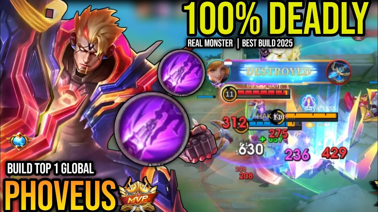 PHOVEUS BEST BUILD 2025 | BUILD TOP 1 GLOBAL PHOVEUS GAMEPLAY | MOBILE LEGENDS✓