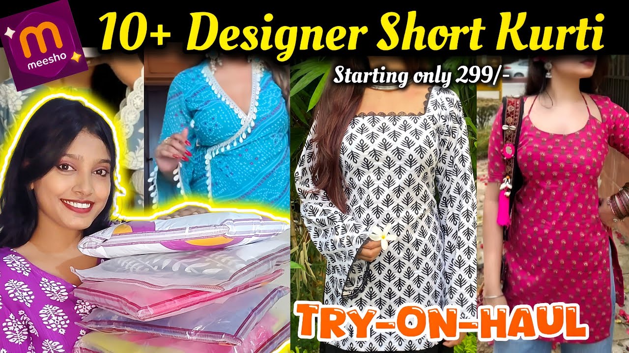 *Огромный* Meesho Designer Short Kurti Начиная всего от 299/- #shrabani7 #meesho #fashion #haul #...