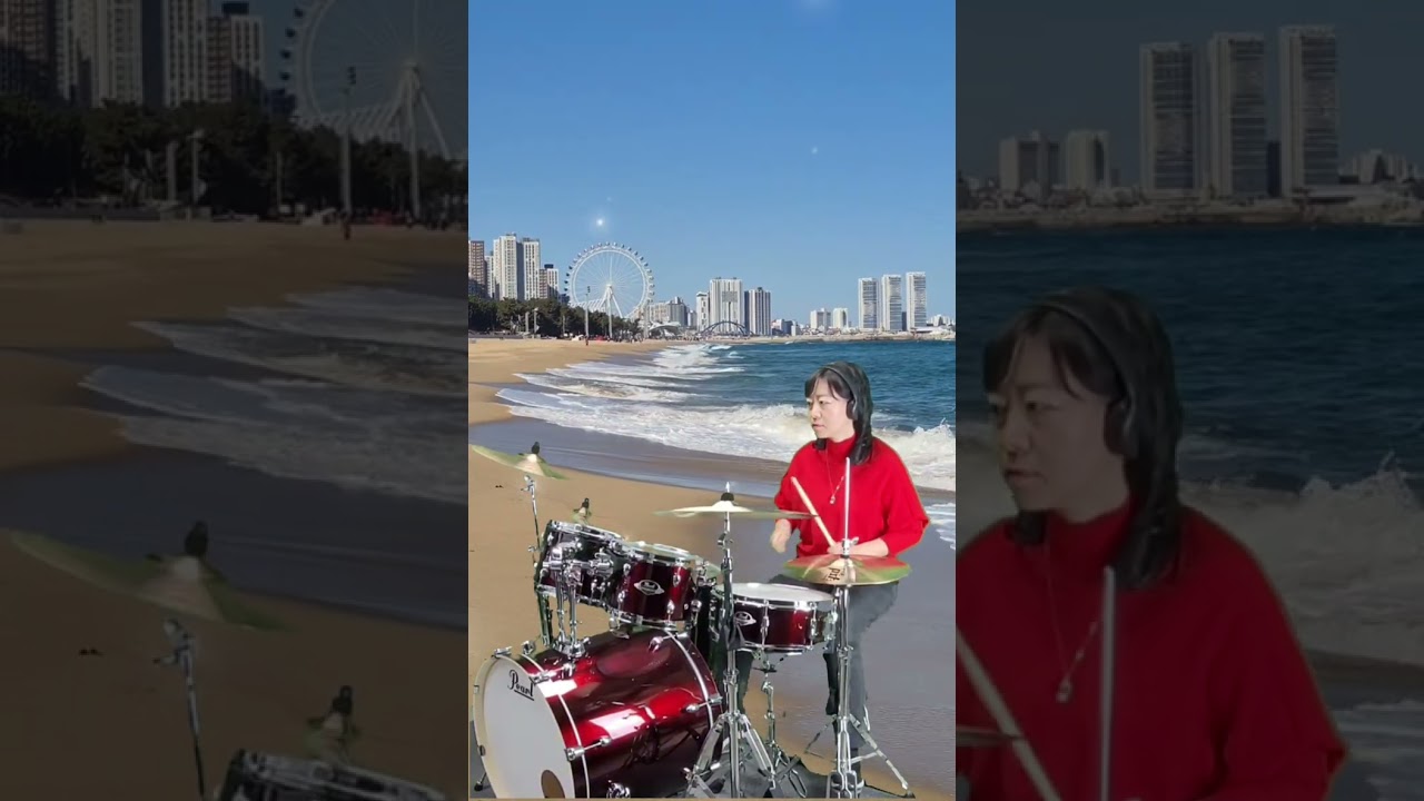물속으로 빠져드는 듯한 몰입감.. 강원도 속초 외옹치 바다를 배경으로 연주한 WOODZ - Drowning 🥁 🌊