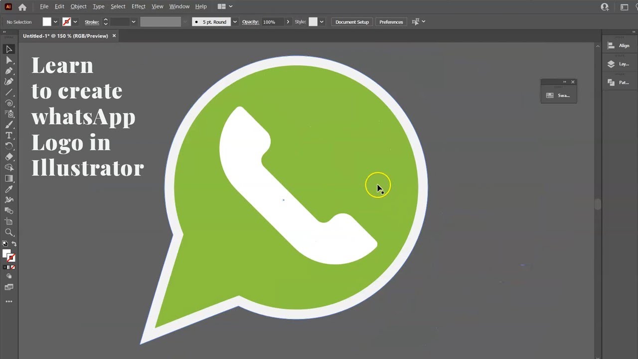 How to Draw WhatsApp Logo in Illustrator