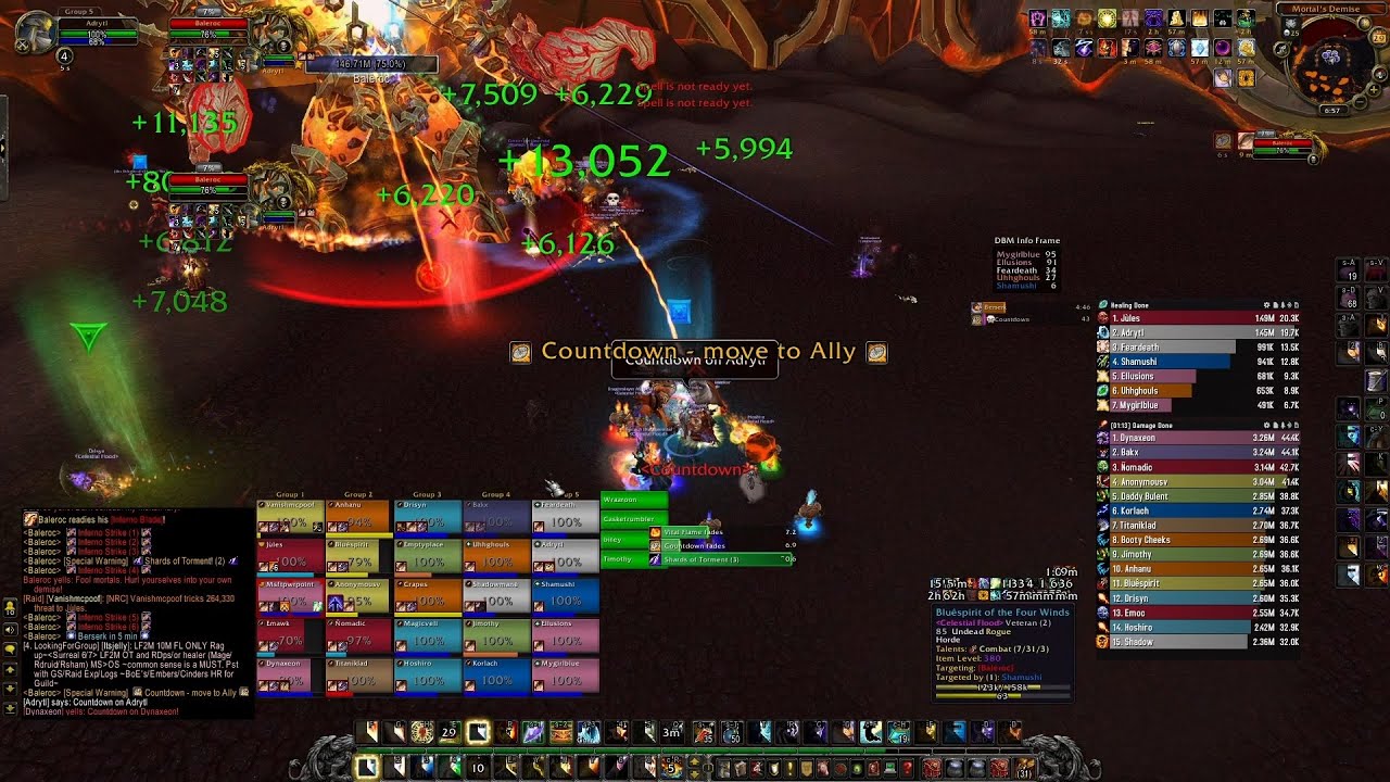 Heroic Baleroc 25m - Holy Priest POV | Firelands