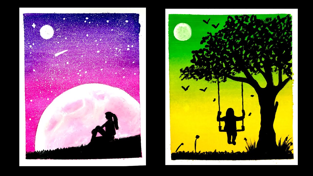 4 Super Easy Painting Ideas for Beginners | Poster Colour Painting Ideas | Art for Home Decor