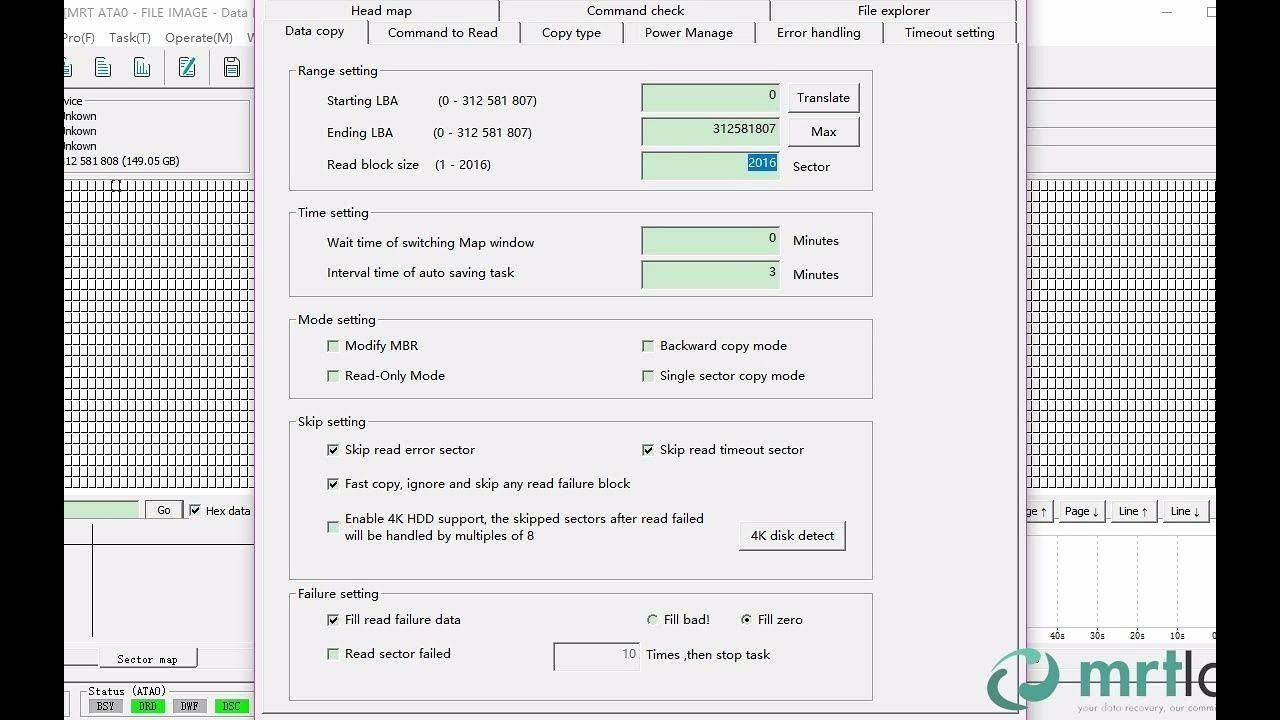 Data Recovery of 2258XT with MRT