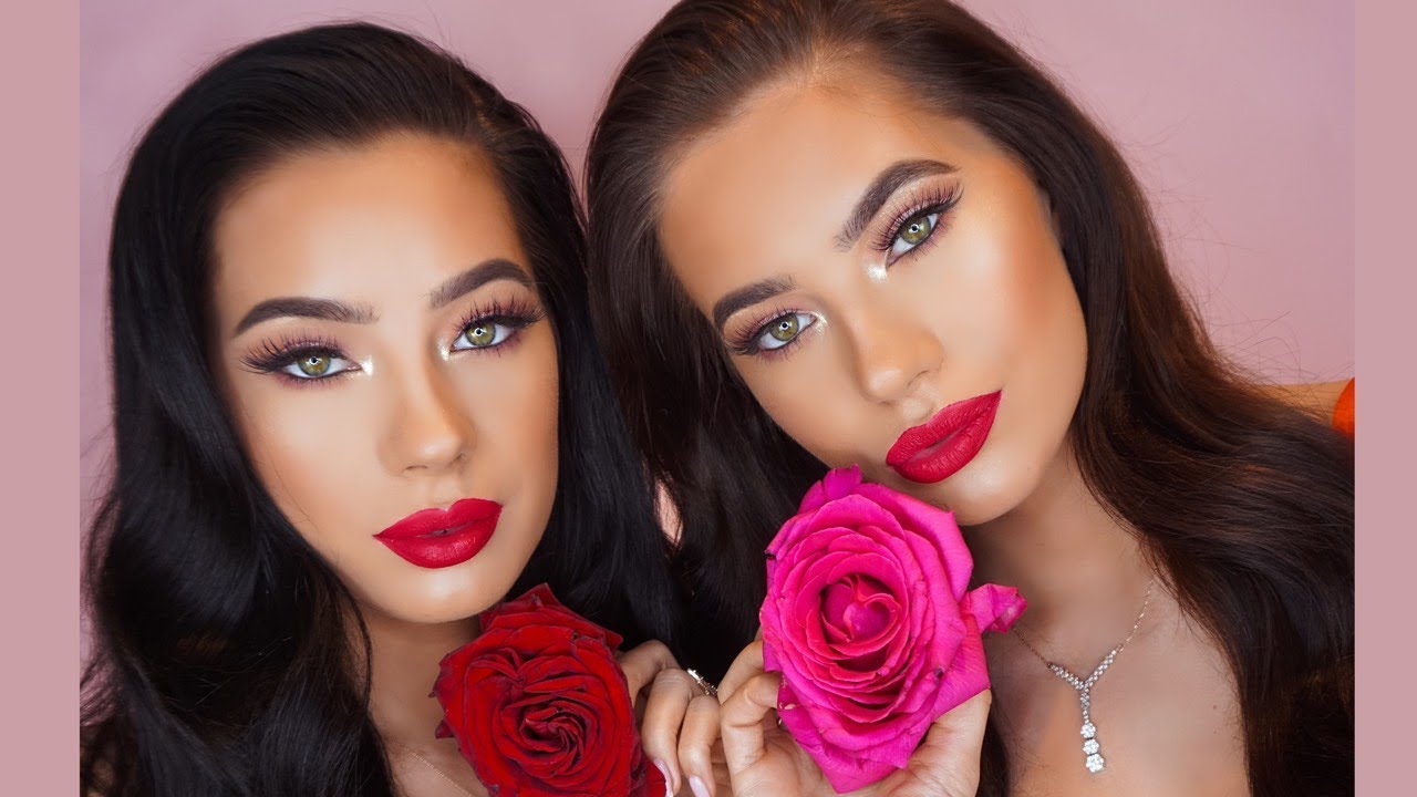 ULTIMATE VALENTINES MAKEUP LOOK!!  The Badura Twins