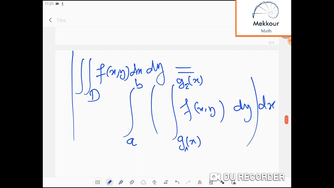 intégral double : définition et technique de calcul #2021