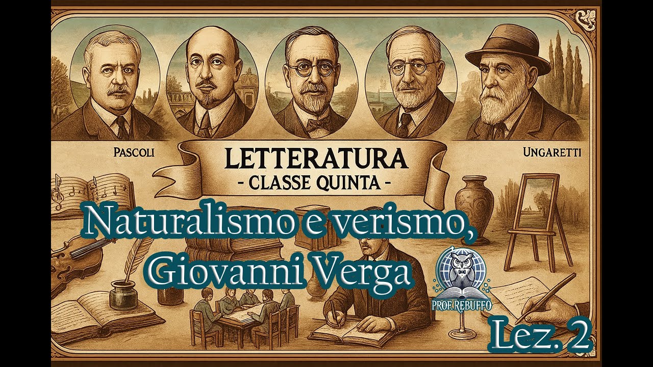 Naturalismo, Verismo, Giovanni Verga - Letteratura Italiana (italiano) - Classe quinta