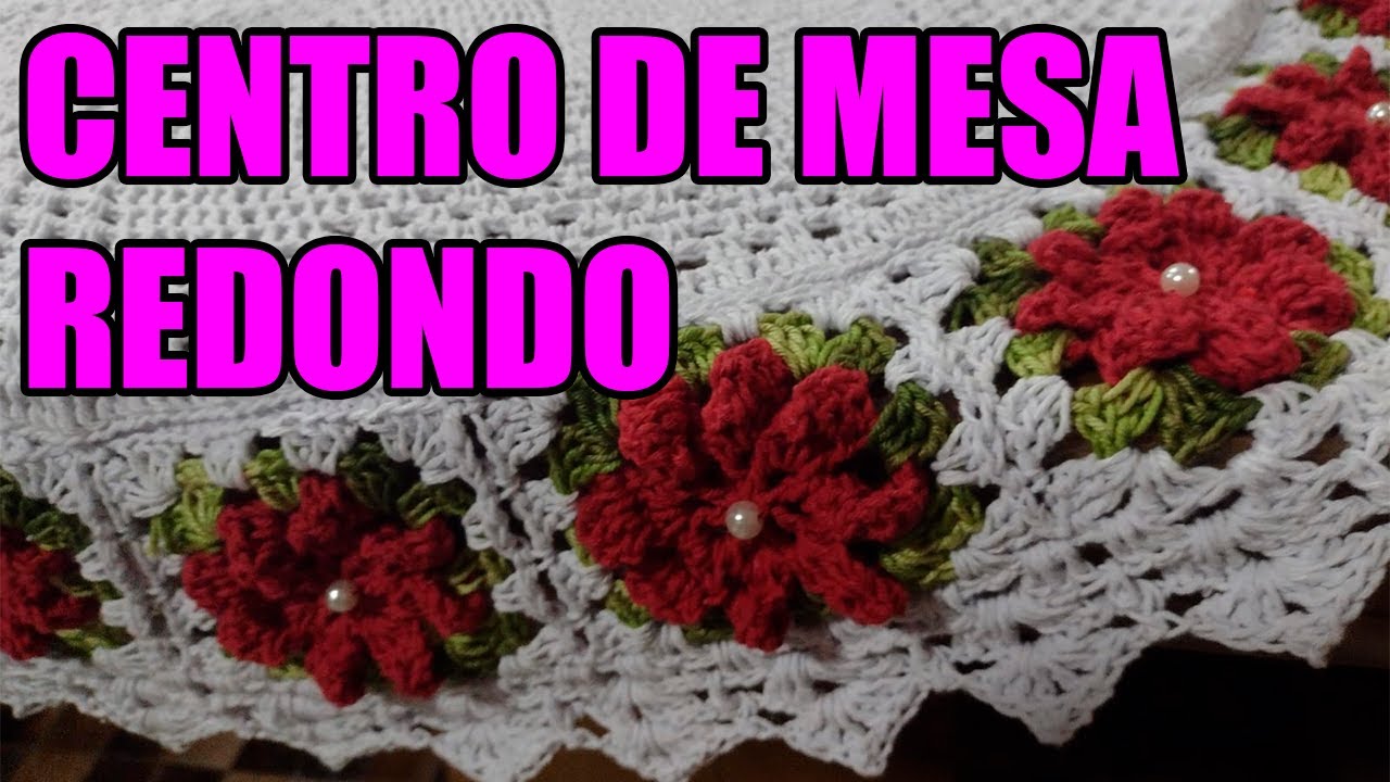 Centro de Mesa Redondo com Flores de Crochê #vlogdeproducao