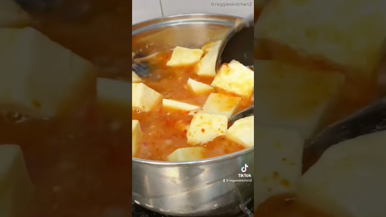 Суп из сома и ямса с перцем #перечныйсуп