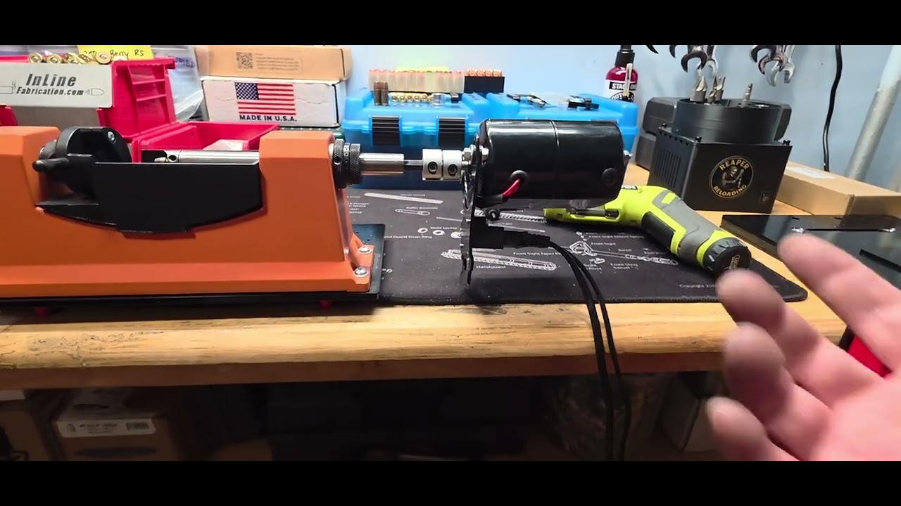 Modifying the Lyman Universal Case Trimmer with a sewing machine motor!