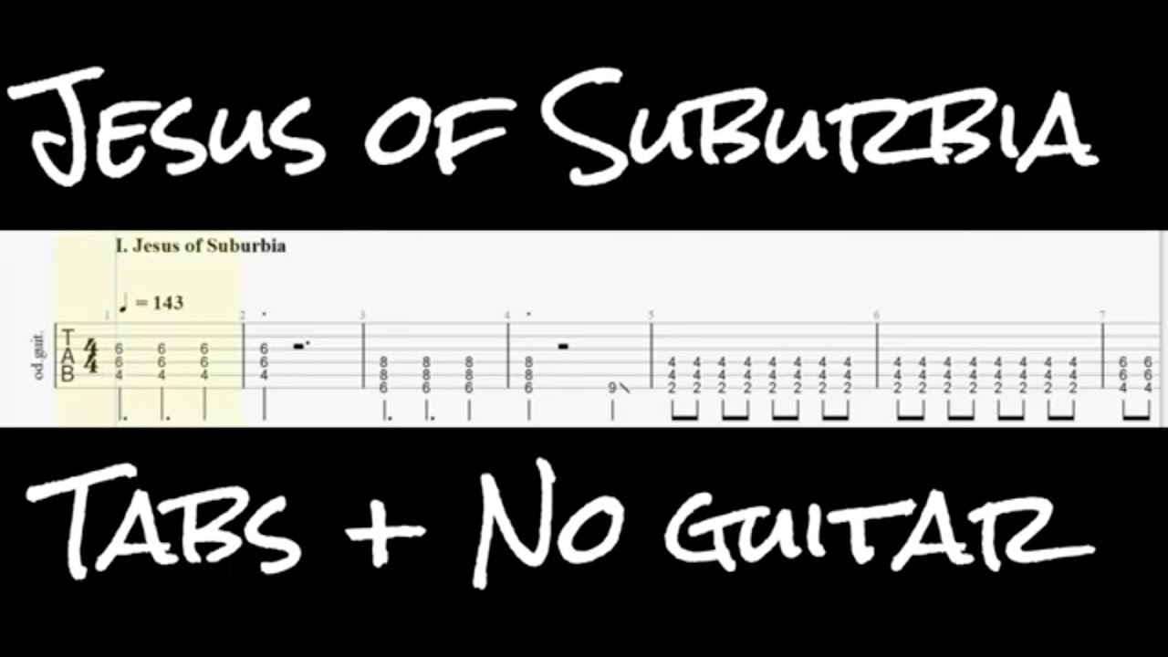 Jesus of Suburbia Guitar Backing Track + Tabs