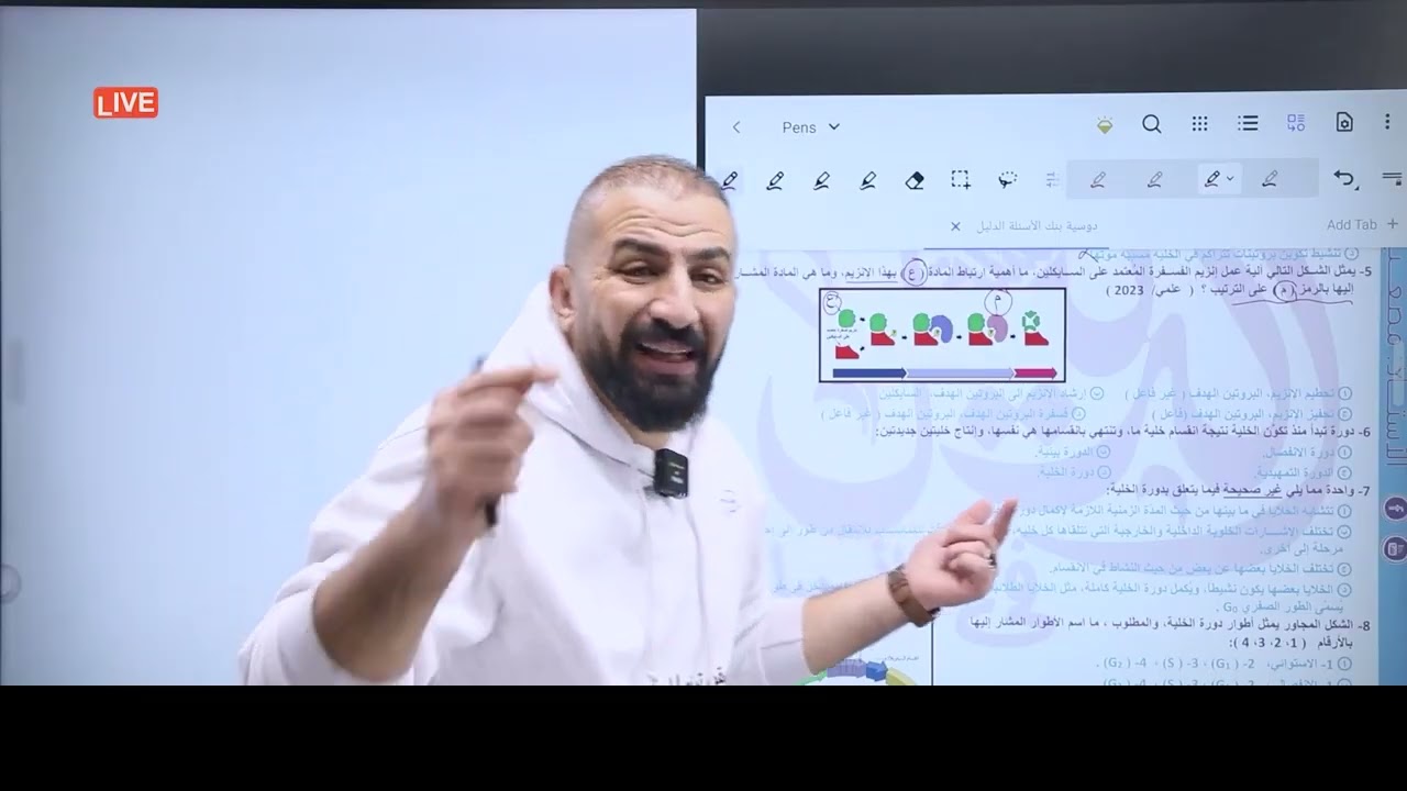 حصة خصوصي (12) مراجعة دورة الخلية   د.مصعب القطاوي