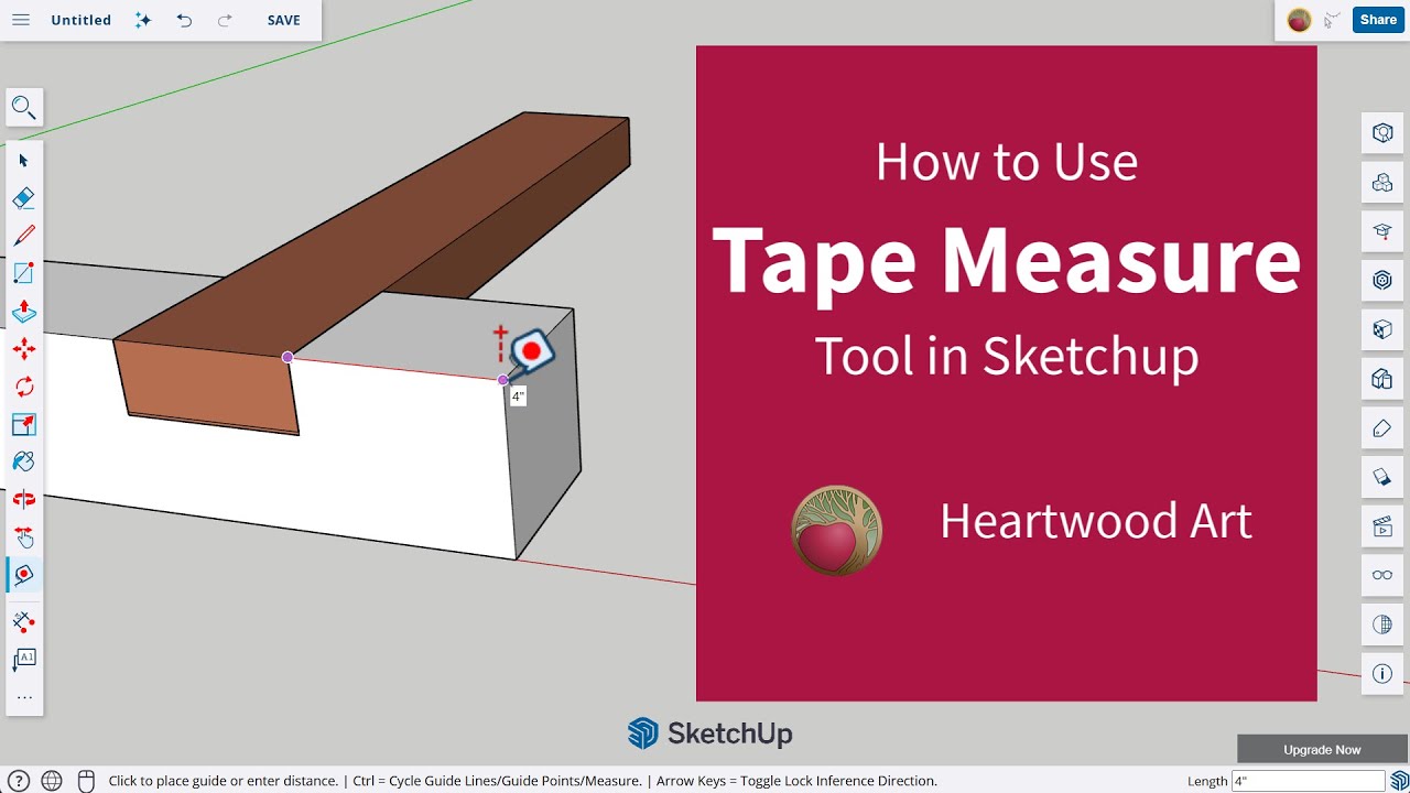Как пользоваться рулеткой в ​​SketchUp