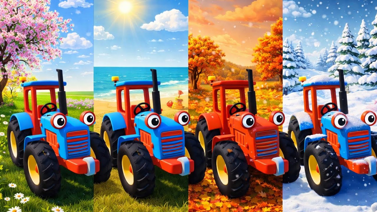 🚜 Unser Traktor durch das Jahr | Jahreszeiten Lied für Kinder | Deutsch | KiKlang