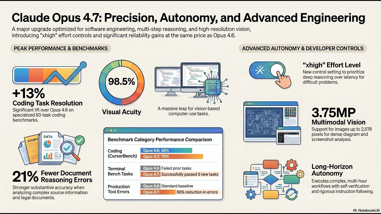 Claude Opus 4.7 vs 4.6 &mdash; 13% Better Coding, xhigh Mode, Self-Verification Explained