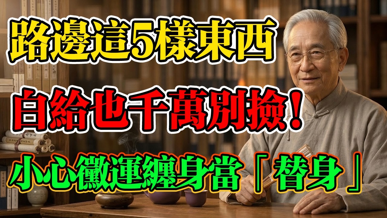 南懷瑾：出門在外千萬別貪小便宜！路邊這5樣東西再誘人也不要撿，輕則黴運纏身，重則拿自己填坑！#南懷瑾 #因果報應 #風水禁忌 #儒釋道智慧 #生活玄學 #改變命運 #佛學 #佛學智慧 #佛法