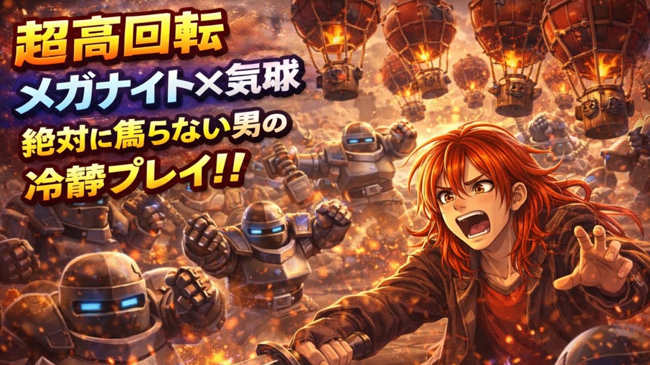 【クラロワ】超高回転メガナイト×気球の強さを俺は広めたい！！3戦目からマジで強い！！