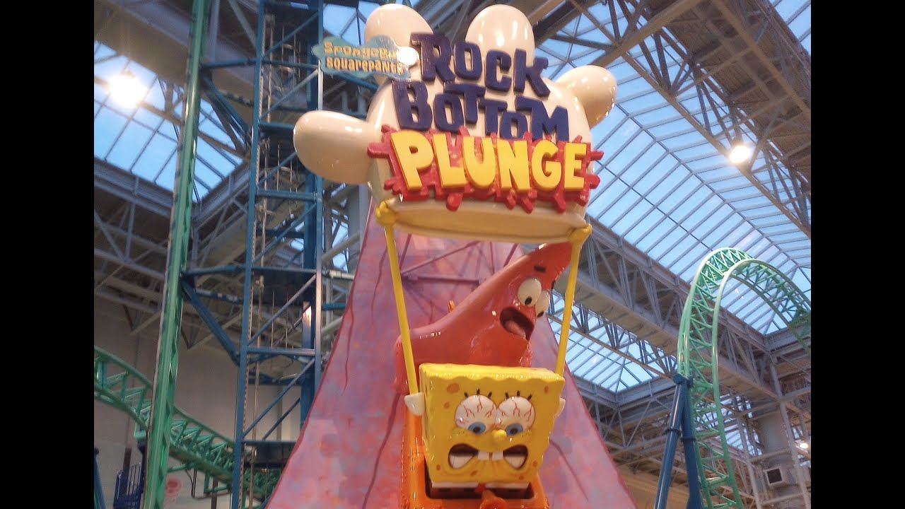 SpongeBob SquarePants Rock Bottom Plunge Off Ride POV @ Nickelodeon Universe MOA