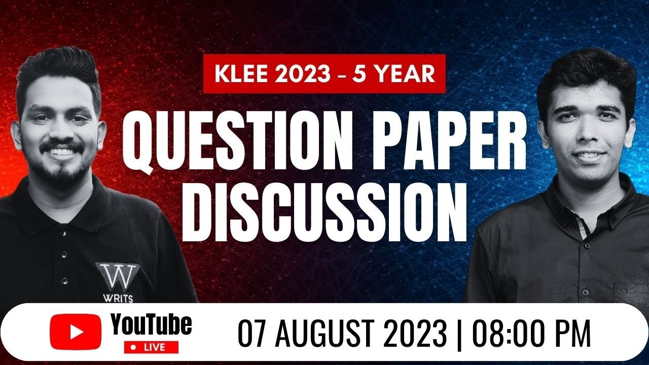 5 Year KLEE Question Paper Analysis | KLEE 2023 | WRITS | Live #58