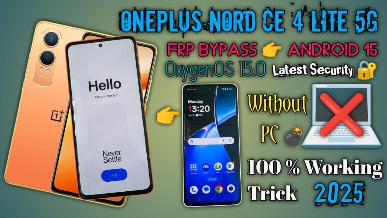 OnePlus Nord Ce 4 Lite Frp Bypass!Android 15!Talkback Not Working!Without Pc 100 % working Method 🔥