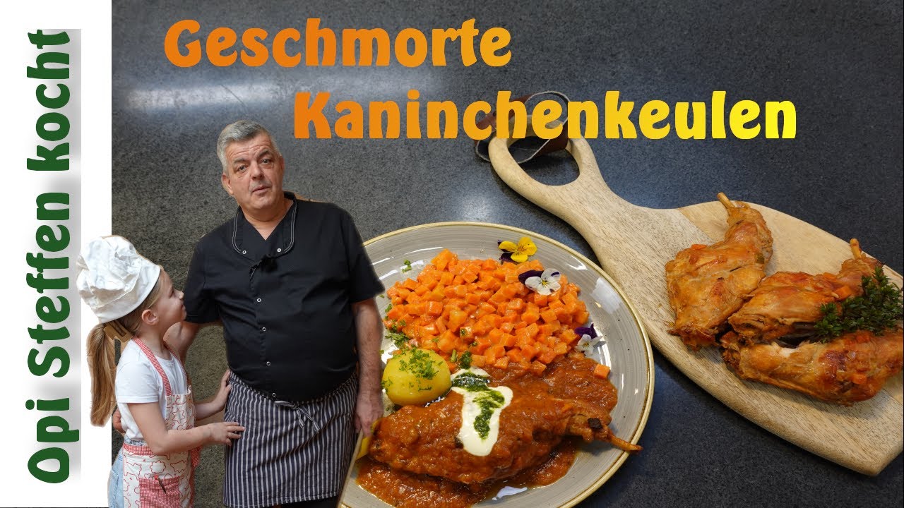 Super zarte geschmorte Kaninchenkeulen