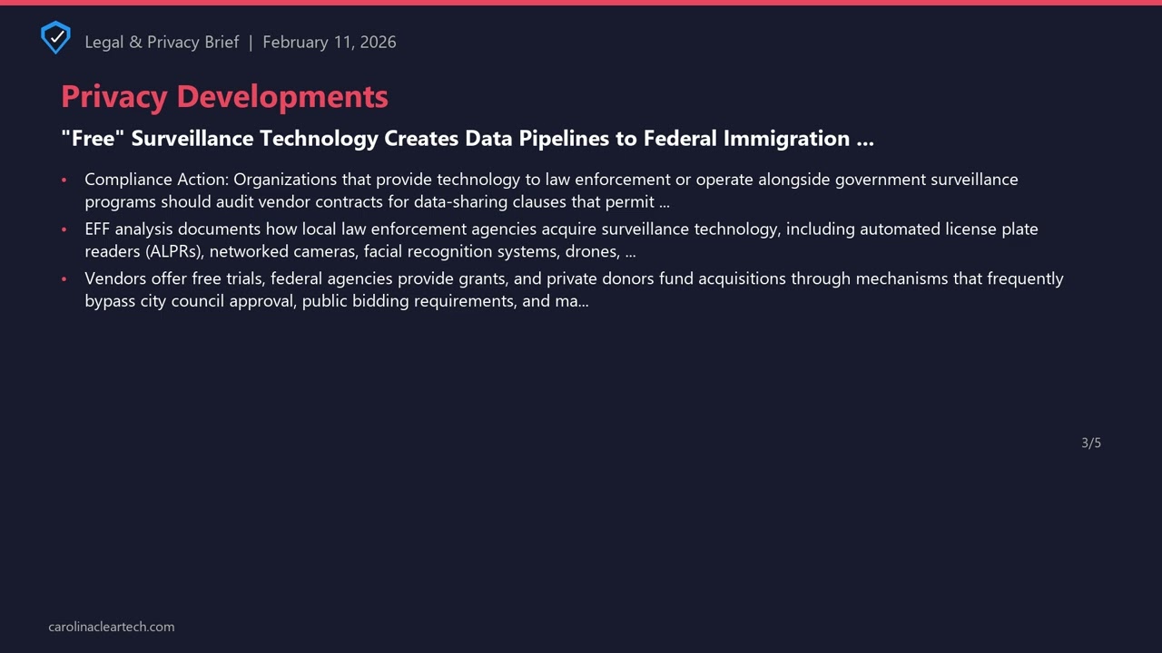 Legal & Privacy Brief - February 11, 2026