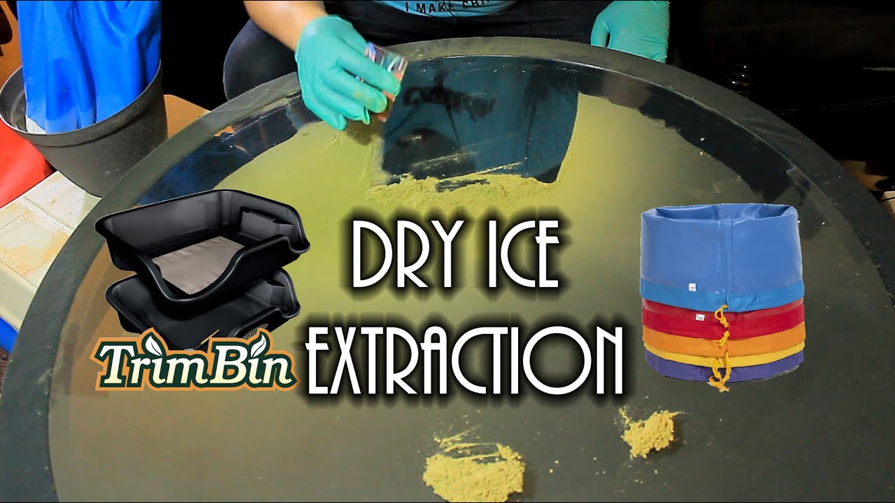 Dry Ice Kief Extraction for Edibles with Bubble Bags & Trim Bin