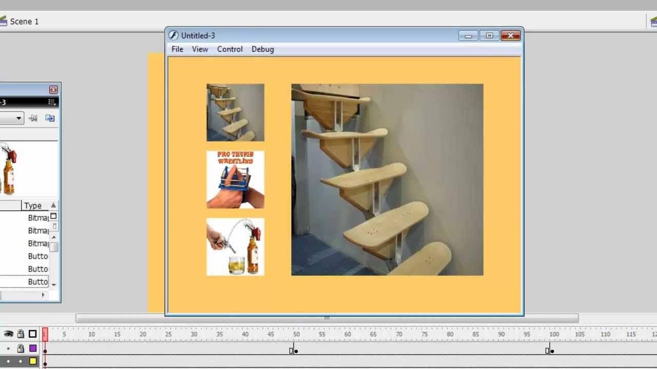 Criando slide de fotos em flash com bot&otilde;es