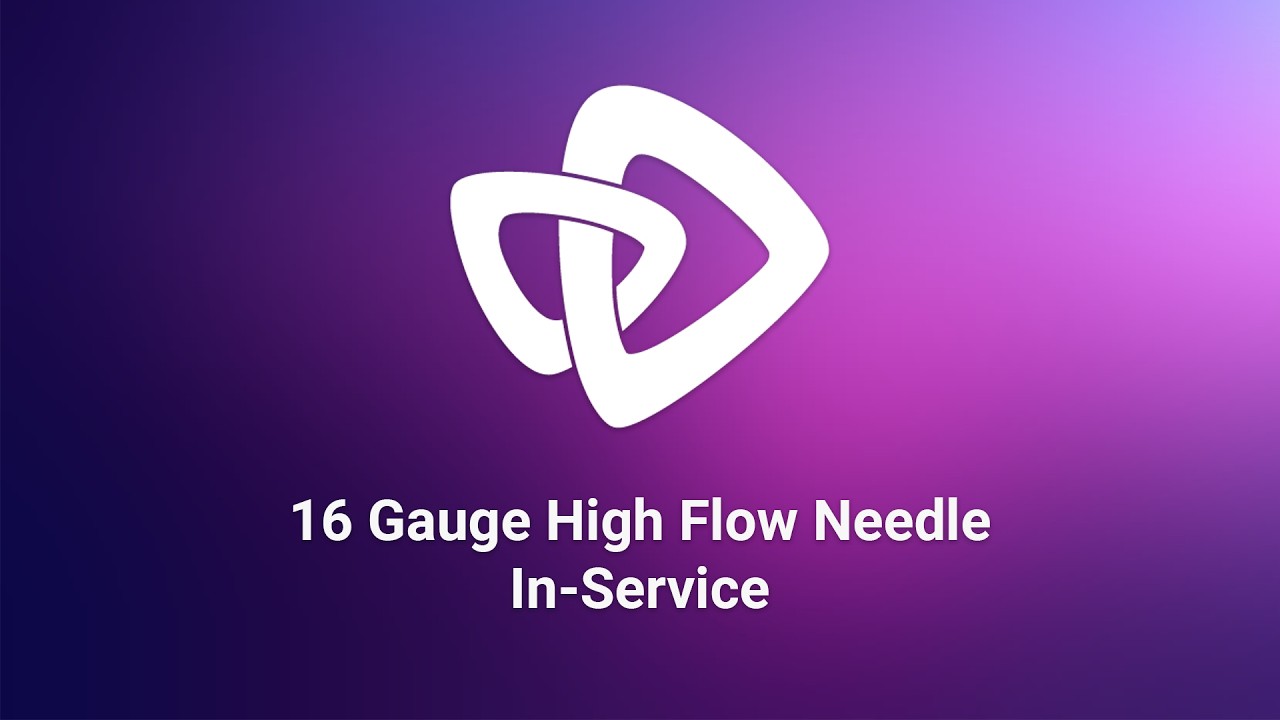 16 Gauge High Flow Needle Tutorial