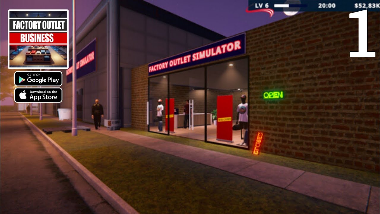 factory outlet simulator gameplay walkthrough (Android & iOS )