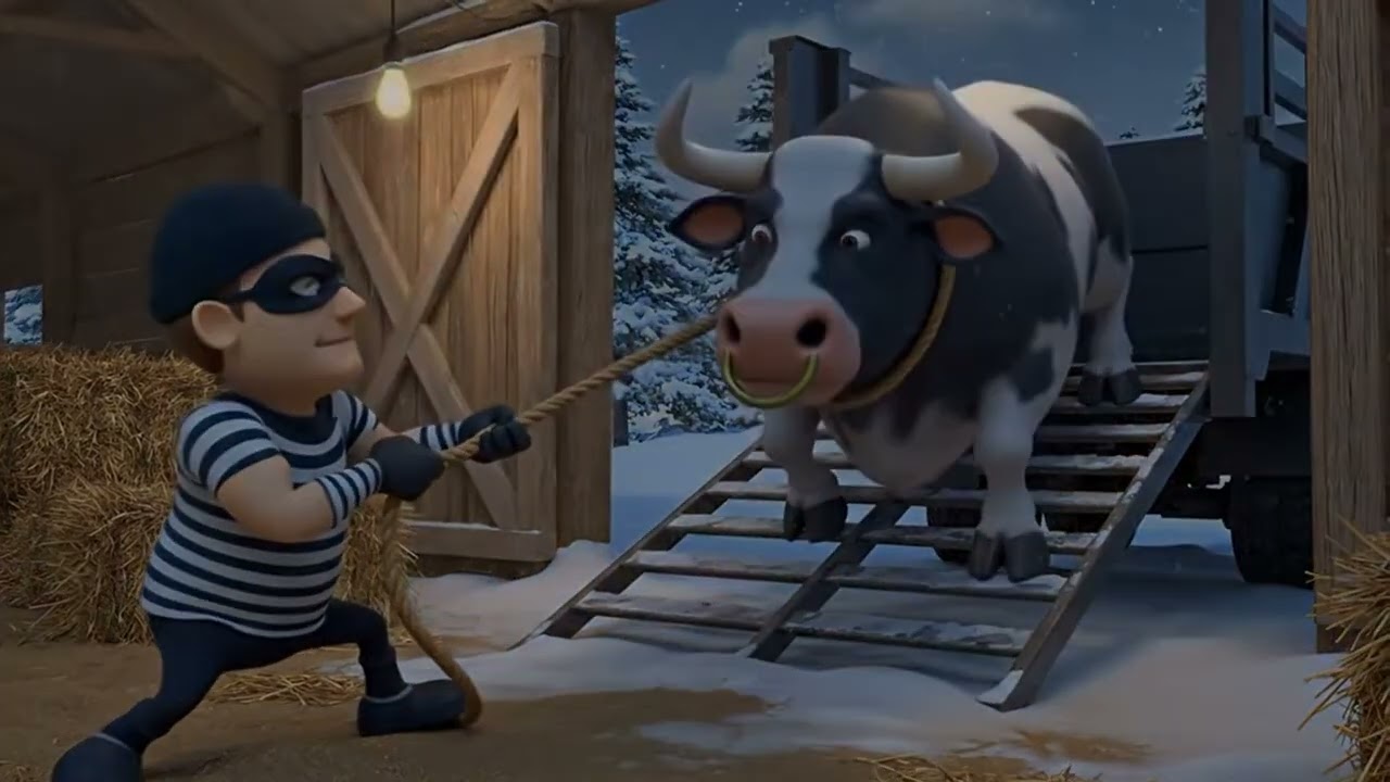 Thief in Old MacDonald's Farm | EP-5 | The Lost Cows & Horses & Goat & Pig Story | 3D Animation