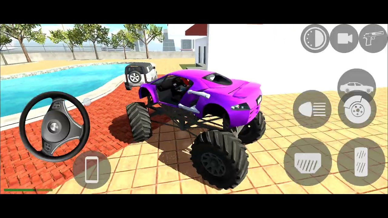 Franklin driving monster tarzan the wonder car