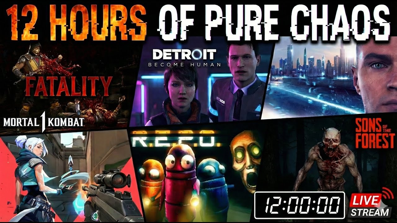 12 HOURS of PURE CHAOS: MK1, Detroit Choices, Valo Clutches, REPO Scares & Sons of Forest Nightmares