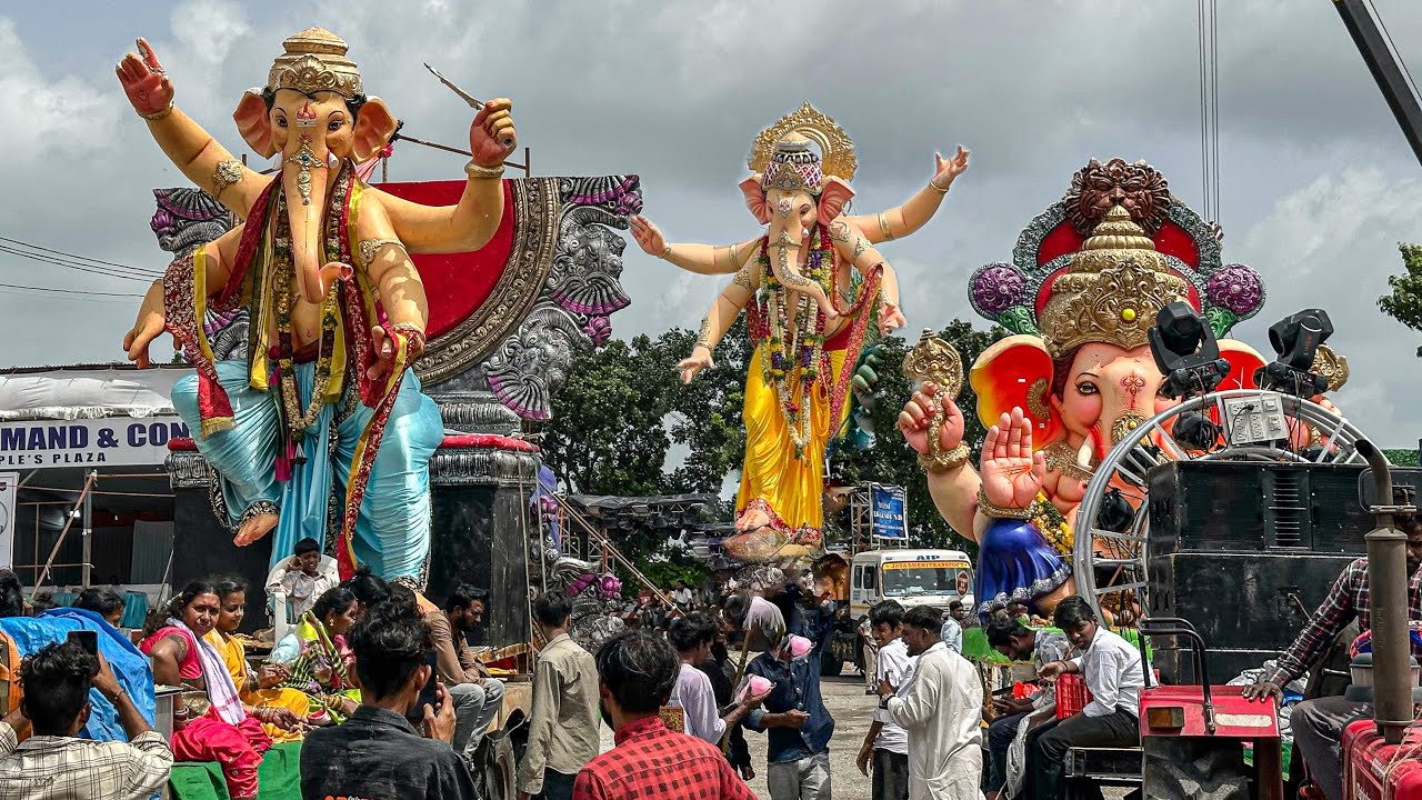 Big Ganesh Shobha Yatra 2025 | Tank Bund Ganesh Nimajjanam 2025 | Ganesh Immersion 2025 In Hyderabad