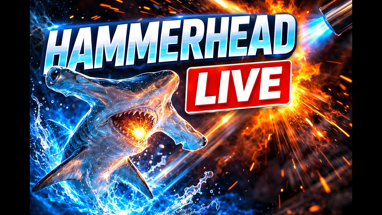 LIVE Glassblowing – Hammerhead Shark Formed at 4000°
