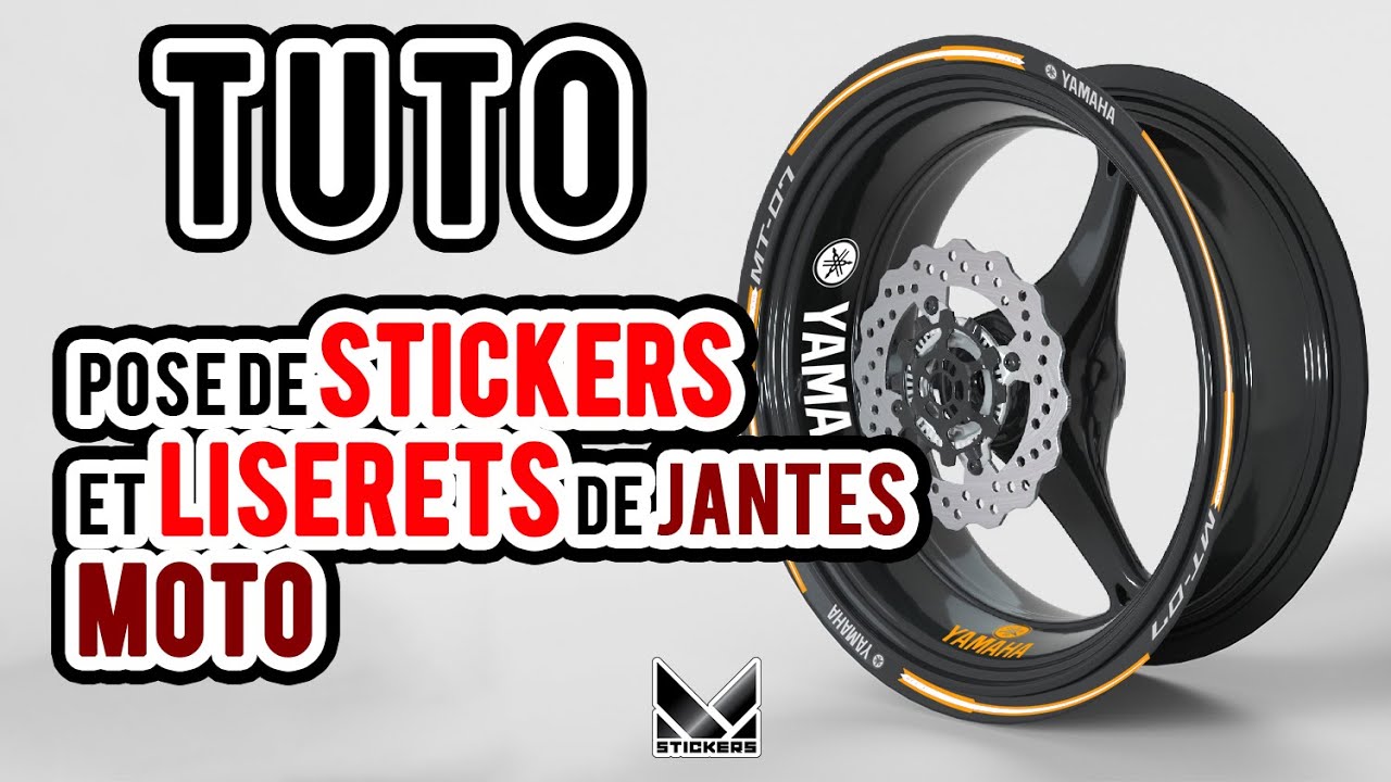 TUTO - COMMENT POSER SES STICKERS ET LISERETS DE JANTES MOTO [M-Stickers]