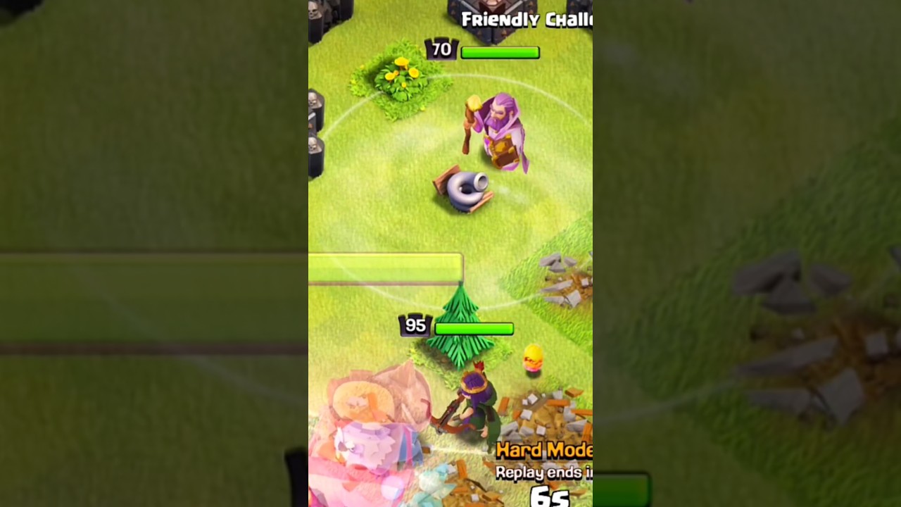 Poor Warden Fell Into The Tornado Trap😃😃. #shorts #ytshorts #clashofclans