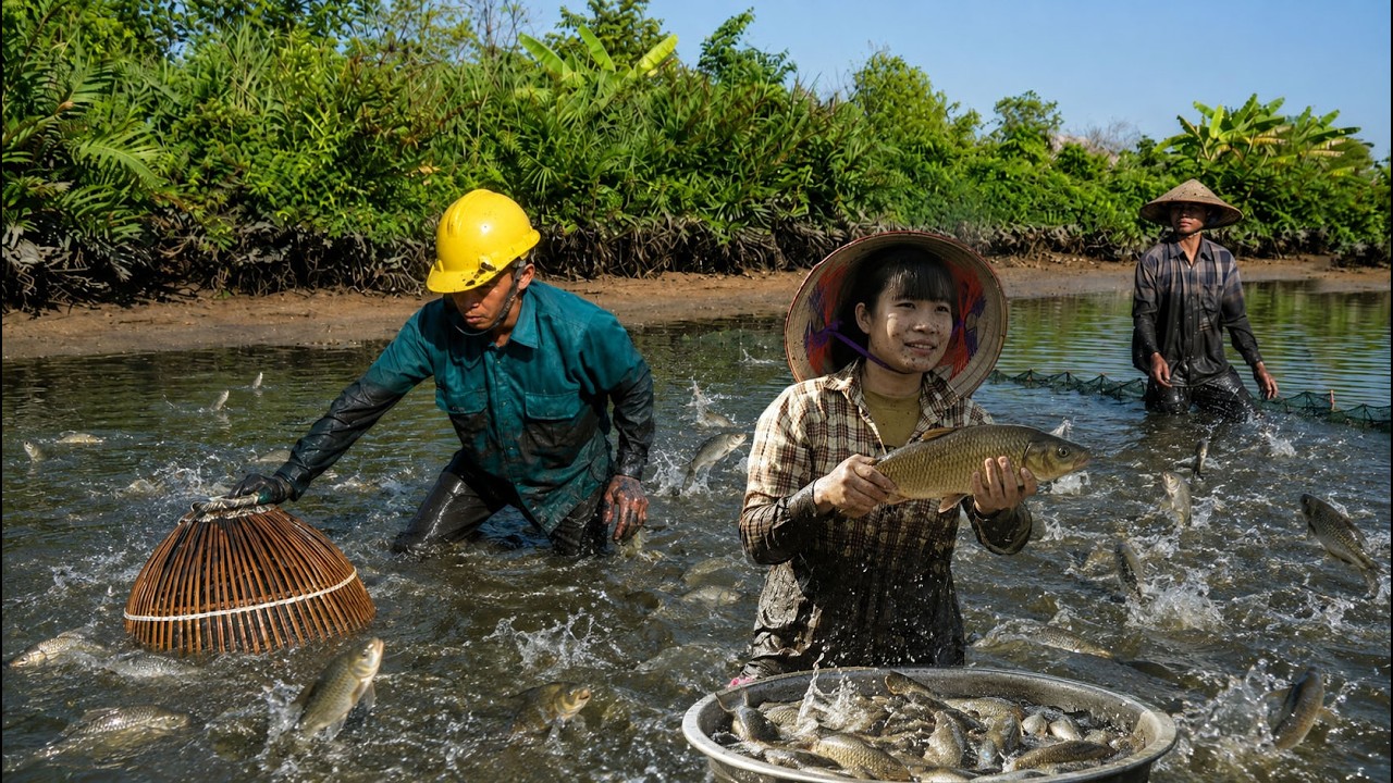 The river suddenly ran dry&mdash;we caught plenty of fish and prepared delicious meals for our smal family