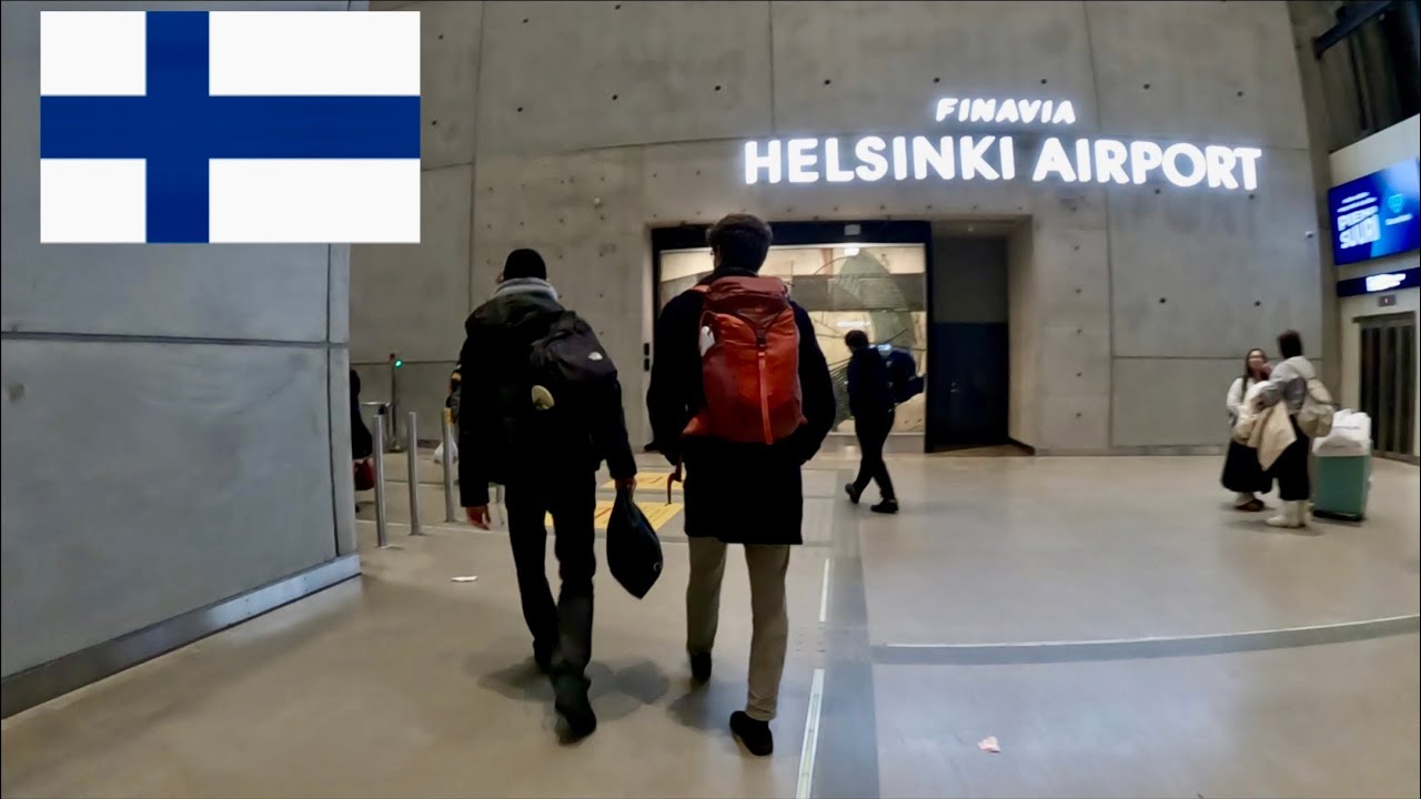 Walking from the Train Station to Helsinki Airport Terminal 