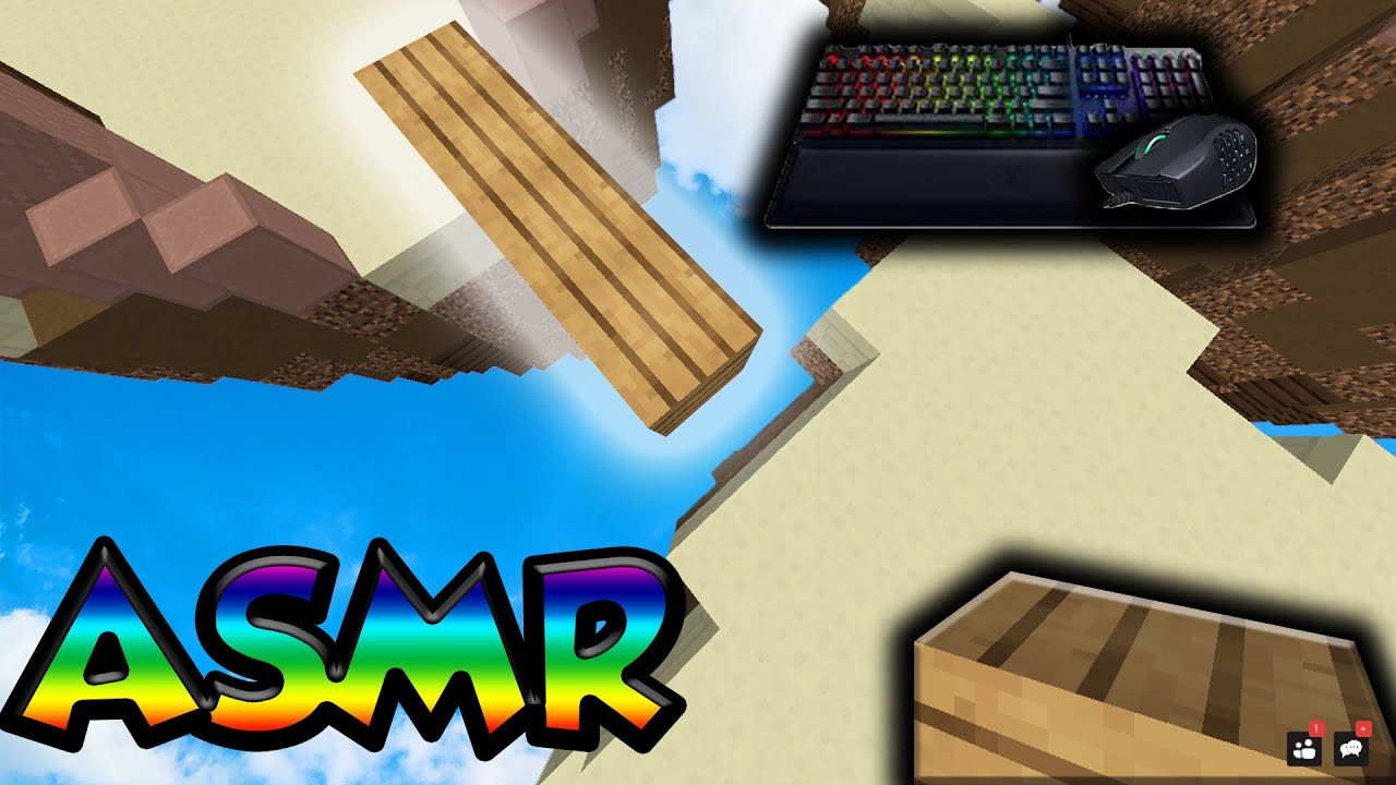Keyboard and Mouse ASMR - MINECRAFT SKYWARS