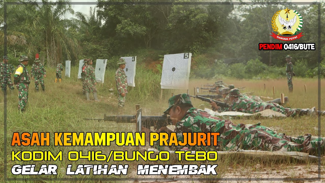 Asah Kemampuan Prajurit Kodim 0416/Bute Gelar Latihan Menembak Senjata Ringan